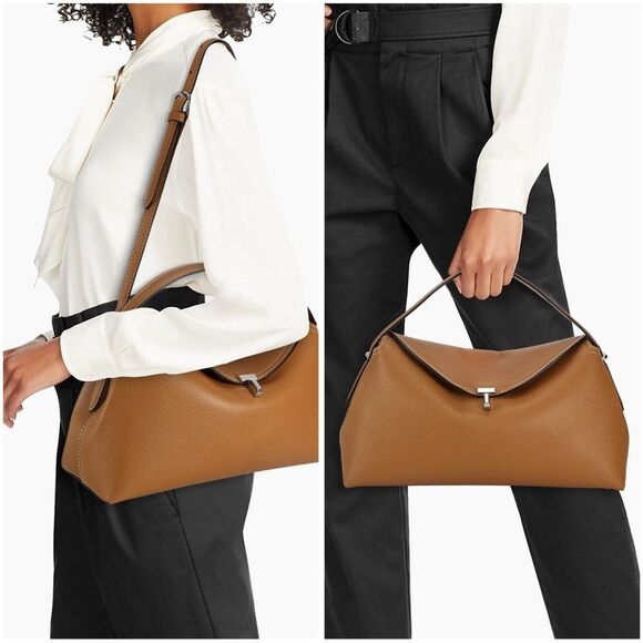 TOTEME T-Lock Top Handle Bag in Pebble Grain Leather - Picture 2 of 14